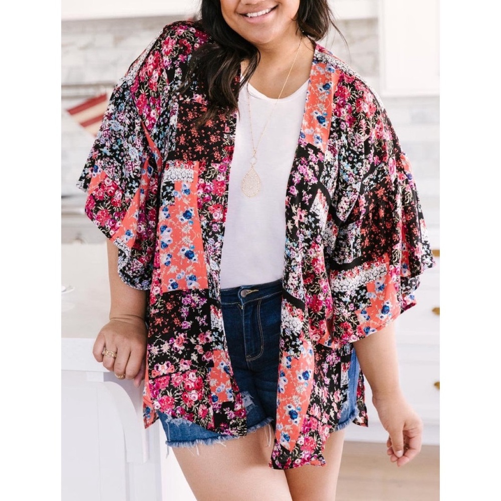 Haptics orchid kimono